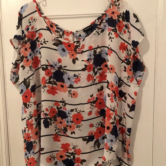 White Floral Top - Picture 1 of 3